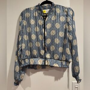 Women's Blue Polka Dot Jacket
